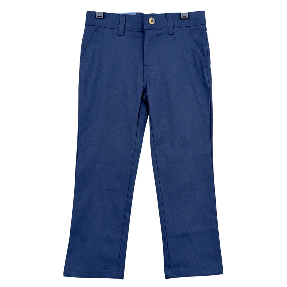 French Toast School Uniform Chino Pants Boys 6 Navy Stretch Power Knees NWT